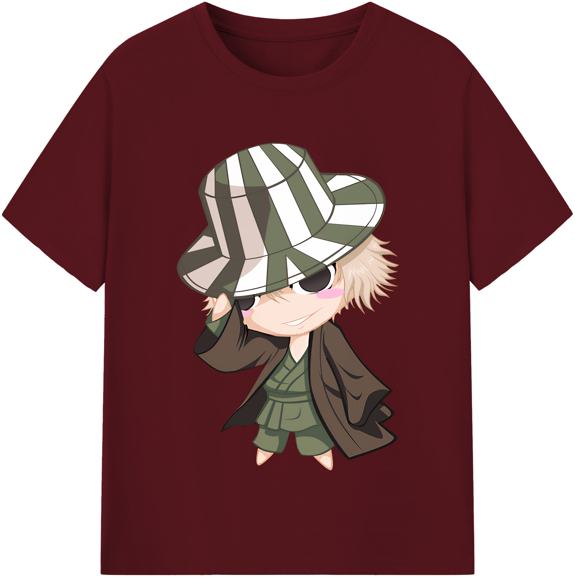 （画像用） "ブリーチ 浦原 喜助（うらはら きすけ） BLEACH Urahara Kisuke " 綿100％半袖Tシャツ（フロントプリント）